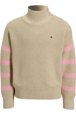 Tommy Hilfiger Coltrui beige gebreid Streep