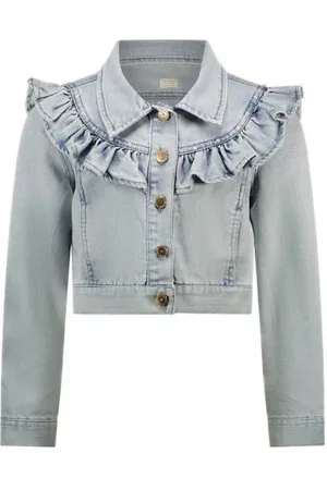 Le Chic Spijkerjas blauw Meisjes Stretchdenim Klassieke kraag Effen