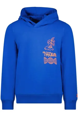 TYGO & vito Hoodie blauw Sweater Printopdruk