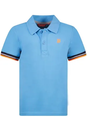TYGO & vito Polo blauw Jongens Katoen Polokraag Effen