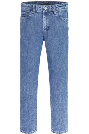 Tommy Hilfiger Straight medium blue denim Jeans Blauw Jongens Katoen Effen