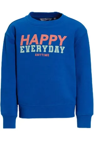 Anytime Sweater met backprint Trui Meisjes Katoen Ronde hals Backprint