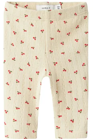 NAME IT BABY babybroek ecru Meisjes Katoen All over print
