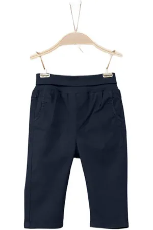 QS by s.Oliver Babybroek donkerblauw Jongens Stretchkatoen Effen