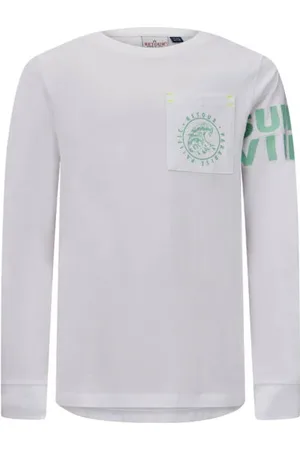 Retour Longsleeve Olaf met tekst wit Jongens Katoen Ronde hals Tekst
