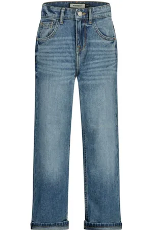 Raizzed Loose regular waist jeans medium blue denim Blauw Effen