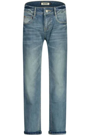 Raizzed Straight regular waist medium blue denim Jeans Wit Effen