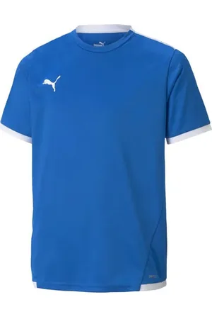 PUMA Junior voetbalshirt teamLIGA kobaltblauw/wit Sport t