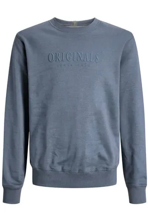 JACK & JONES JUNIOR sweater blauw Tekst