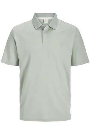 JACK & JONES JUNIOR polo grijs Jongens Katoen Polokraag Effen