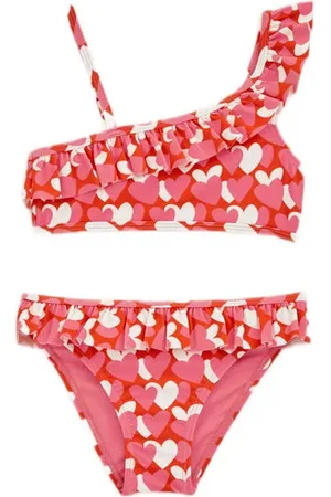 WE Fashion Bikini one shoulder Meisjes Polyamide Hartjes