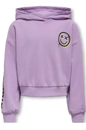 ONLY KIDS GIRL hoodie Sweater Paars Backprint