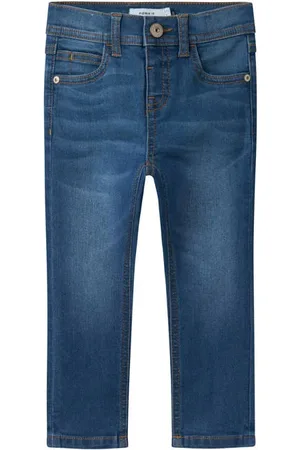 NAME IT MINI slim fit jeans Blauw Jongens Stretchdenim