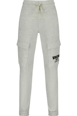 Vingino Regular cargo broek grijs melange Jongens Sweat Logo