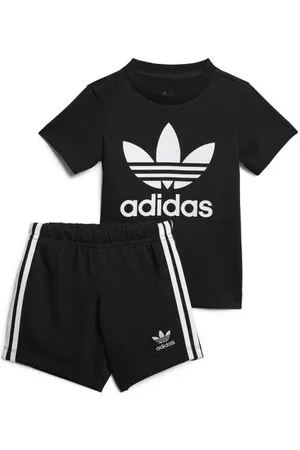 adidas Originals shirt + short zwart Shirt + broek Jongens/Meisjes Katoen Ronde hals