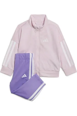 adidas Sportswear trainingspak 3S roze Joggingpak Jongens/Meisjes Polyester Opstaande kraag