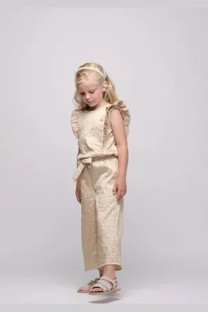 Le Chic Loose jumpsuit Meisjes Satijn Ronde hals Effen