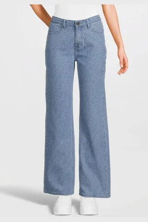 Sofie Schnoor Straight leg jeans met hartjes Blauw Hartjes