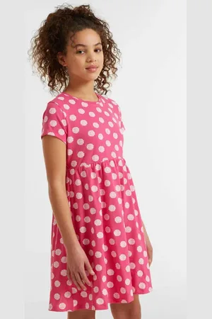 Anytime Jurk met bloemenprint Meisjes Katoen Ronde hals Bloemen