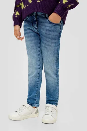QS by s.Oliver Slim fit jeans KATHY Meisjes Polyester Effen