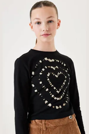 Garcia Longsleeve met printopdruk Meisjes Stretchkatoen Ronde hals