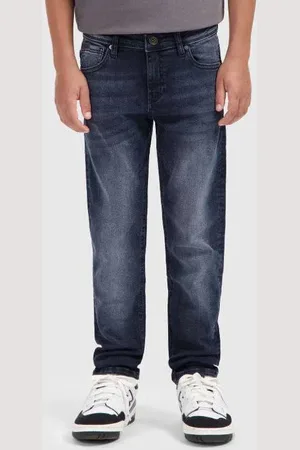 Ballin Straight leg jeans The Noah Blauw Effen