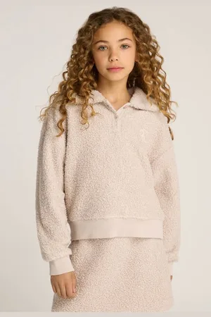 Calvin Klein Sweater Trui Meisjes Teddy Polokraag Effen