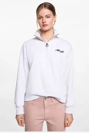 MANGO Flared broek roze Meisjes Katoen Effen