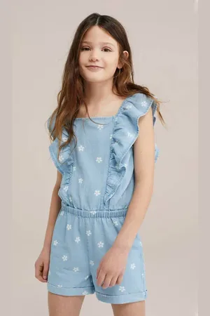 WE Fashion Blue Ridge Playsuit Blauw All over print