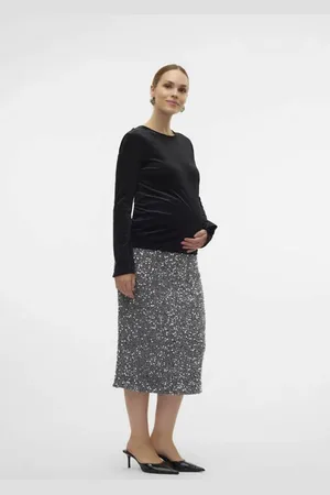 Mama;licious Zwangerschapsrok met pailletten MLGLITTER Dames Polyester