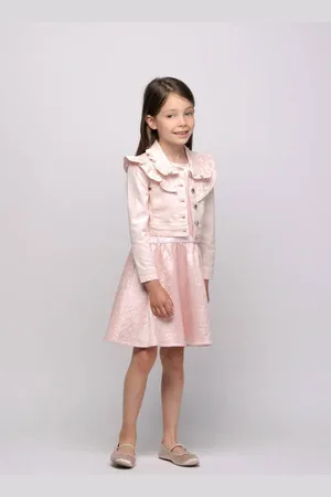 Le Chic Spijkerjas roze Meisjes Stretchdenim Klassieke kraag Effen