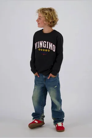 Vingino Longsleeve Jongens Katoen Ronde hals Logo