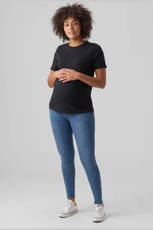 VERO MODA Skinny zwangerschapsjeans VMMTANYA Blauw Dames Stretchdenim