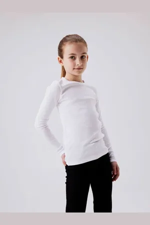 NAME IT KIDS longsleeve NKFNAKAL wit Meisjes Stretchkatoen Ronde hals Effen