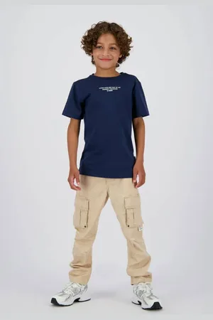 Vingino Loose fit cargo jeans Jongens Stretchkatoen Effen