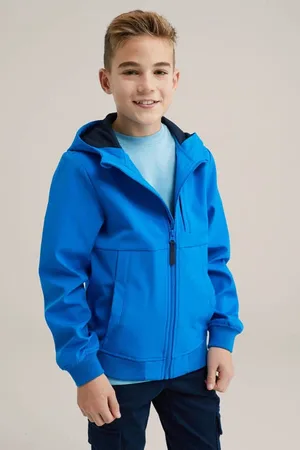 WE Fashion Blue Ridge softshell jas blauw Effen