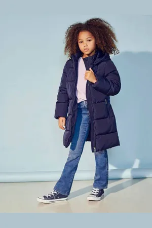 ONLY KIDS high waist flared jeans KONROYAL Blauw Meisjes Stretchdenim