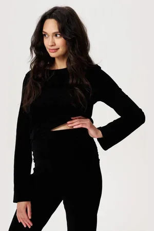 Noppies Maternity cropped top Dames Katoen Ronde hals Effen