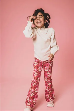 Looxs Little blousetop Meisjes Katoen Col Effen