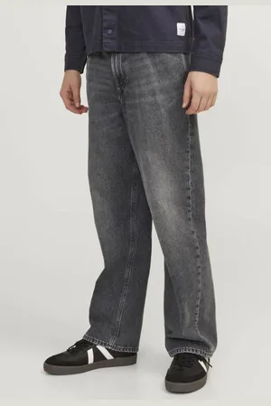 JACK & JONES JUNIOR loose fit jeans JJIALEX JJORIGINAL Grijs