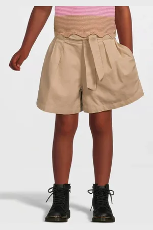 NAME IT KIDS casual short met linnen Korte broek Beige Meisjes Katoen