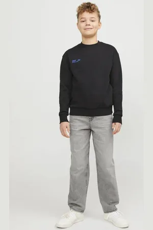 JACK & JONES JUNIOR loose fit jeans JJICHRIS Jongens Katoen Effen