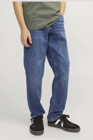 JACK & JONES Slim fit jeans Blauw Jongens Katoen Effen