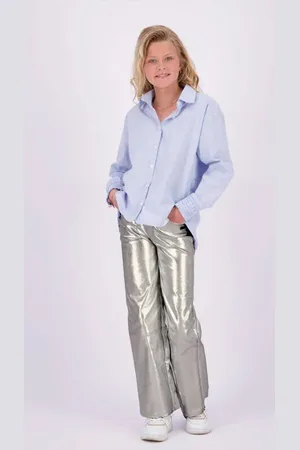 Vingino Metallic wide leg broek Sarley Meisjes Katoen Effen