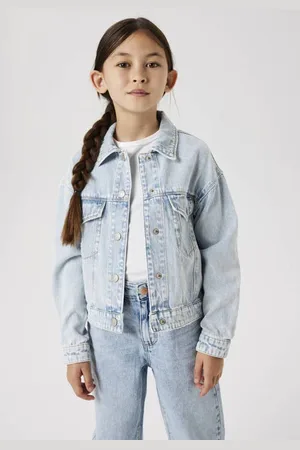 NAME IT KIDS spijkerjas light blue denim Blauw Effen