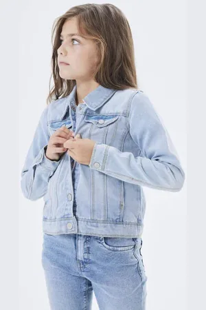NAME IT Spijkerjas NKFSTAR Blauw Effen
