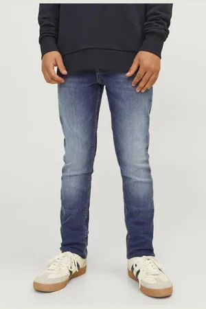 JACK & JONES JUNIOR slim fit jeans JJIGLENN JJORIGINAL Blauw Jongens Stretchdenim