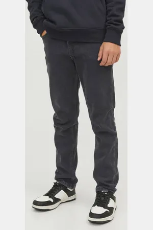 JACK & JONES JUNIOR regular fit jeans JJICLARK JJORIGINAL Zwart