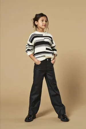 ONLY KIDS GIRL coated flared broek KOGJUICY Meisjes Viscose Effen