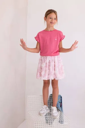 Like Flo Rok met all over print en franjes Meisjes Polyester